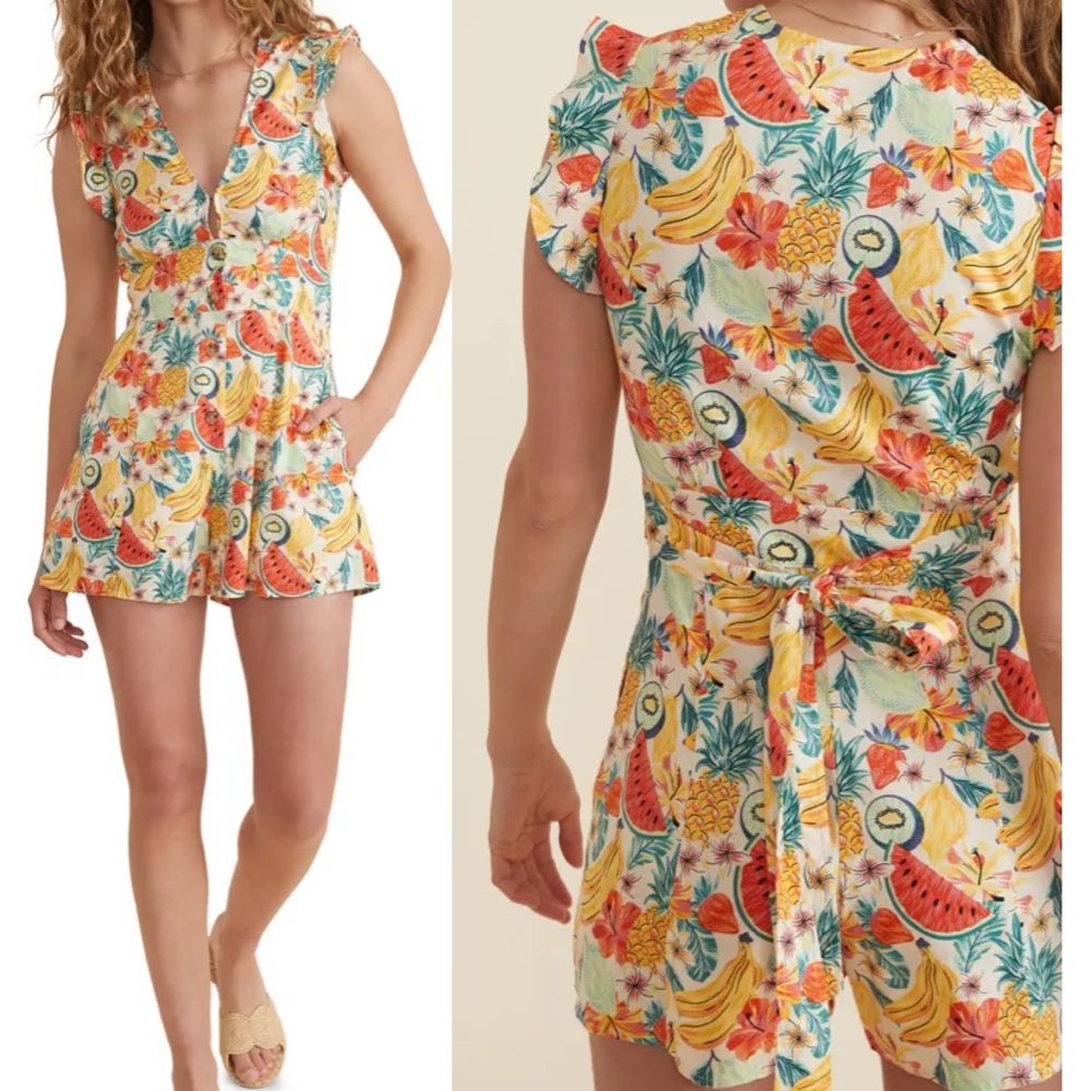 COPY - Camila Romper- white fruit